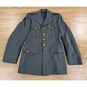 Vintage U.S. Army Military Uniform Blazer Jacket Green Size 37 R
